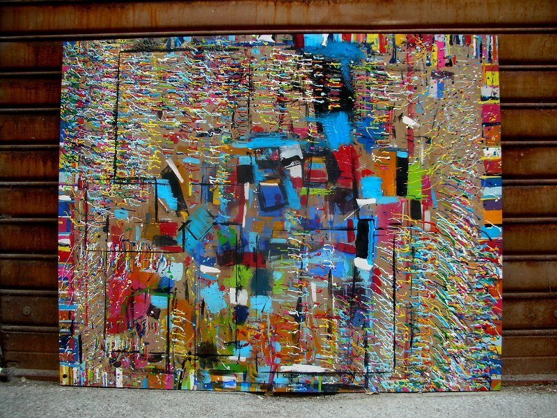 die Freiheit der Farben 2  2012 105x132  Acryl-Lack auf Holz, SOLD 